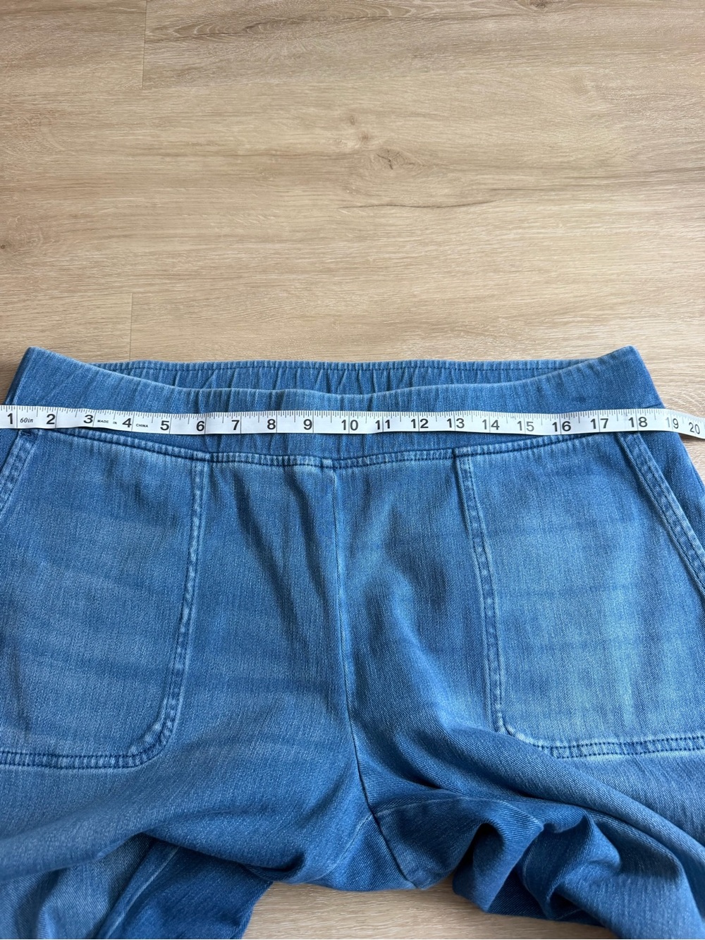 J Jill pure Jill indigo pull on wide leg denim jeans XL Flowy - Picture 5 of 7